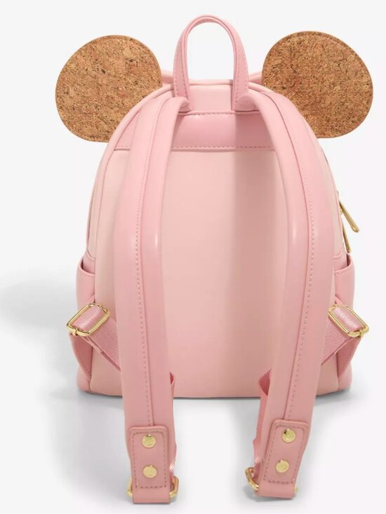 Loungefly Disney Minnie Mouse Corkboard Pin Display Ears Mini Backpack with Pin